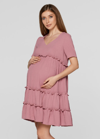 Темно-рожева кежуал плаття для вагітних оверсайз Lullababe однотонна