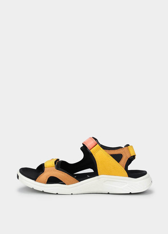 Оранжевые спортивные сандалии Ecco на липучке