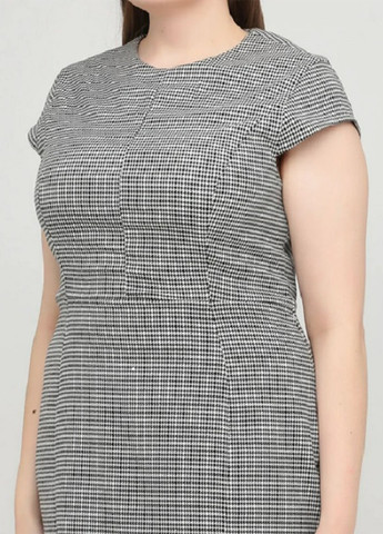 Комбинированное кэжуал платье H&M с узором пье-де-пуль «гусиная лапка»