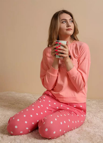 Розовая всесезон пижама (свитшот, брюки) свитшот + брюки BBL