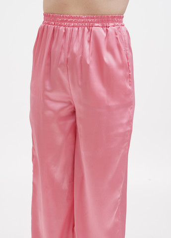 Розовые домашние демисезонные прямые брюки Boohoo