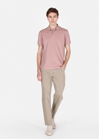 Пудровая футболка-поло для мужчин Colin's однотонная