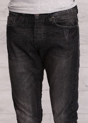 Темно-серые демисезонные зауженные джинсы Fresh