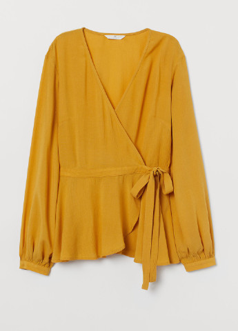 Жёлтая блузка на запахе H&M