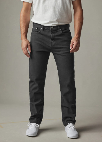 Темно-серые демисезонные прямые джинсы American Giant