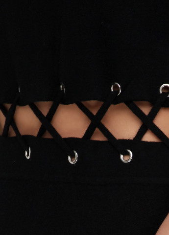 Черное кэжуал платье Sweewe однотонное