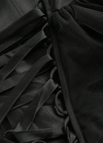 Чорна святковий, вечірня сукня з відкритою спиною, з пишною спідницею SHEIN однотонна