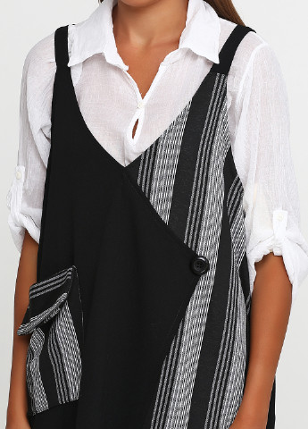 Черно-белый демисезонный комплект (сарафан, рубашка) Made in Italy