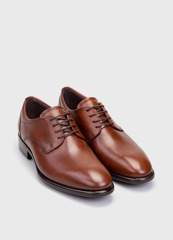 Коричневые кэжуал, классические туфли Ecco на шнурках