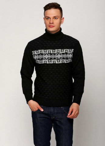 Черный зимний свитер хомут Madoc Jeans