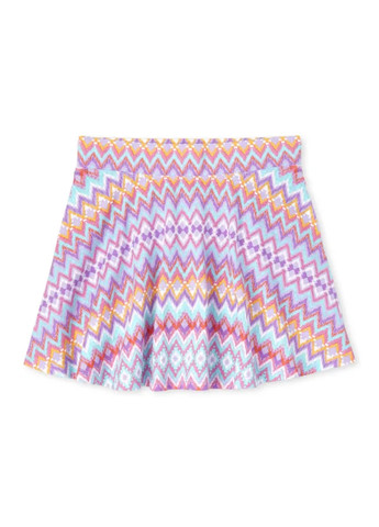 Разноцветная кэжуал с геометрическим узором юбка The Children's Place клешированная