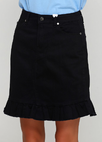 Черная кэжуал однотонная юбка IVY