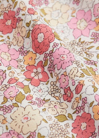 Комбинированное кэжуал платье а-силуэт H&M с цветочным принтом