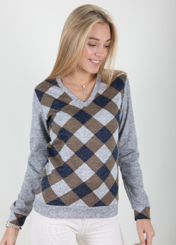Оливковый (хаки) демисезонный пуловер пуловер Miss Fashion