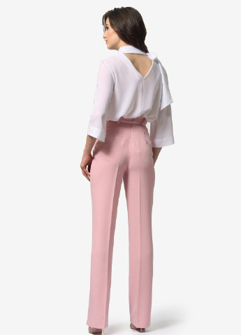 Светло-розовые кэжуал демисезонные прямые брюки Lada Lucci