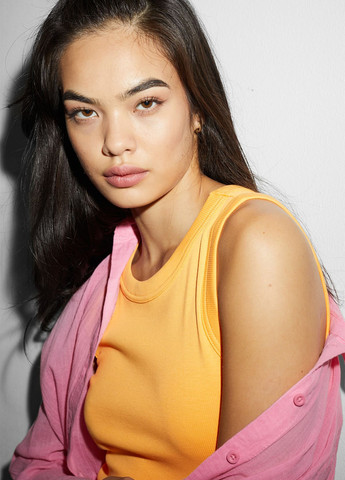 Оранжевое кэжуал платье платье-майка C&A однотонное