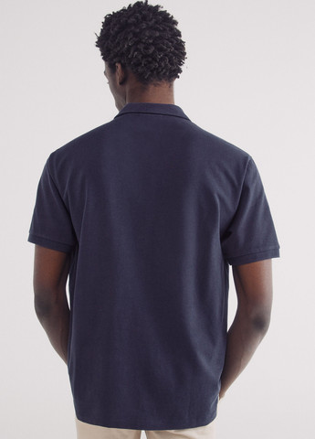 Темно-синяя футболка-поло для мужчин Springfield однотонная