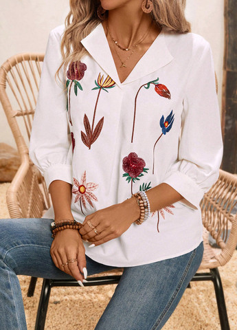 Белая блуза SHEIN