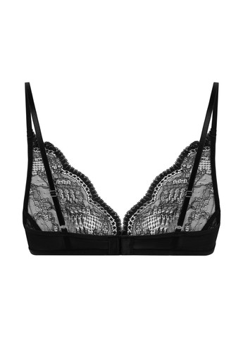 Чёрный бралетт бюстгальтер Hunkemoller с косточками полиамид, кружево