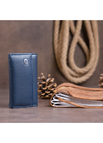 Жіночий шкіряний гаманець-ключниця 12,3х7,3х1 см st leather (252132780)