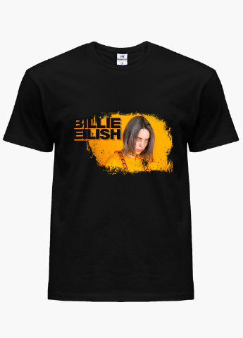 Чорна демісезонна футболка дитяча біллі айлиш (billie eilish) (9224-1213) MobiPrint