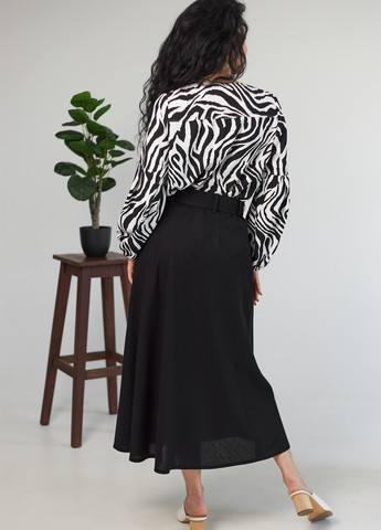 Черная кэжуал однотонная юбка MiNiMax а-силуэта (трапеция)
