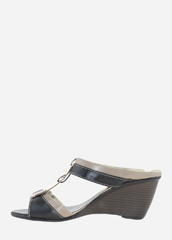 Черные шлепанцы rp107-1 черный-кофейный Роста