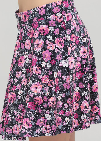 Фиолетовая кэжуал цветочной расцветки юбка C&A клешированная