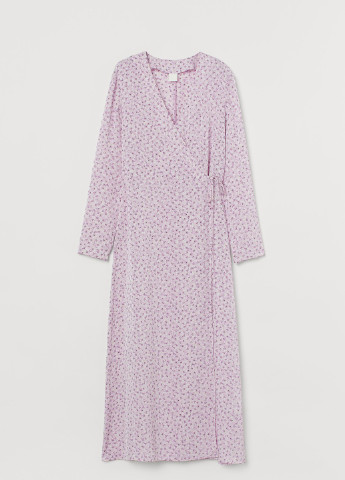Лавандовое кэжуал платье H&M с цветочным принтом