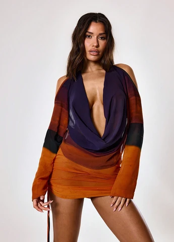 Комбинированная блуза SHEIN