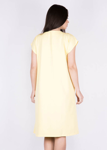 Светло-желтое кэжуал платье Time of Style однотонное