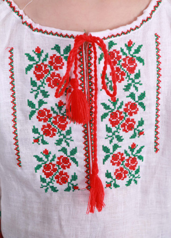 Вышиванка для девочки со льна BeART трояндочка (212880401)