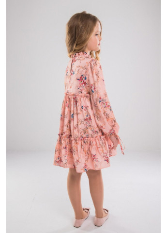 Персиковое платье длинный рукав Suzie (215054363)