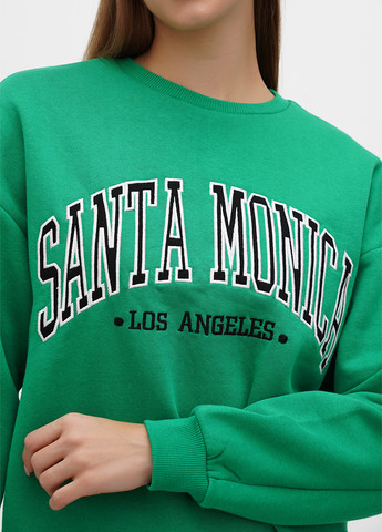 Зеленый свитшот Boohoo однотонный вышивка (302448622)