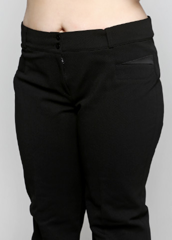 Черные кэжуал демисезонные прямые брюки Ut