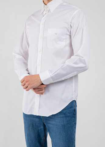 Белая рубашка однотонная Emporio Armani