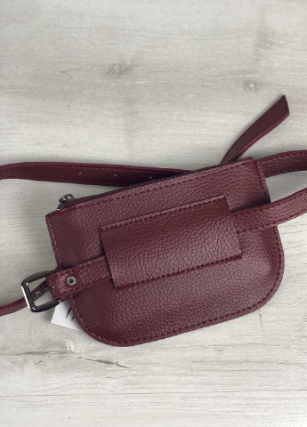 Сумка женская на пояс (бананка) экокожа (wel-99207) Бордовая WeLassie (253982859)