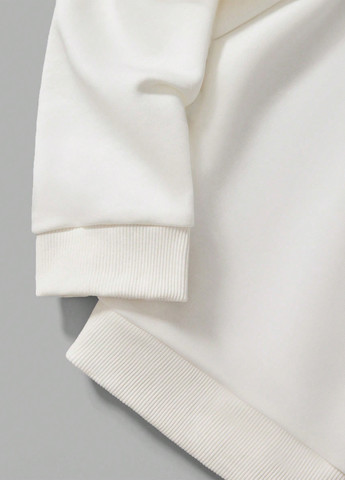 Білий світшот SHEIN малюнок без декору (366747646)