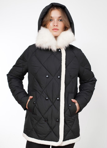 Черная зимняя куртка Qarlevar