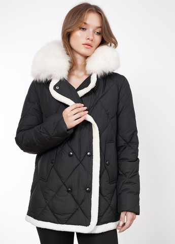 Черная зимняя куртка Qarlevar