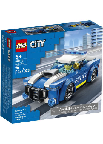 Конструктор City Поліцейський автомобіль 94 деталі (60312) Lego (254053515)