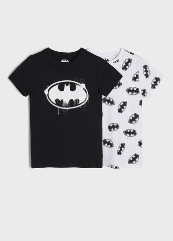 Черно-белая летняя футболка (2 шт.) Sinsay