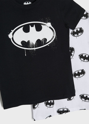 Черно-белая летняя футболка (2 шт.) Sinsay