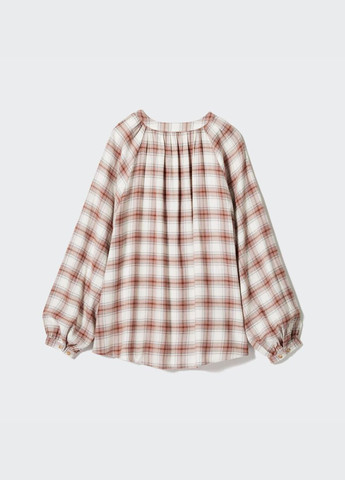 Красная кэжуал рубашка в клетку Uniqlo