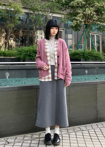 Красная кэжуал рубашка в клетку Uniqlo