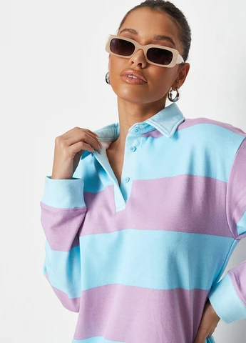Комбінована спортивна сукня поло Missguided в смужку