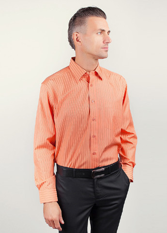 Оранжевая кэжуал рубашка однотонная Framzoni