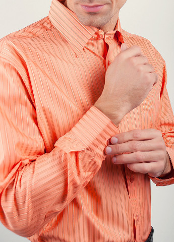 Оранжевая кэжуал рубашка однотонная Framzoni