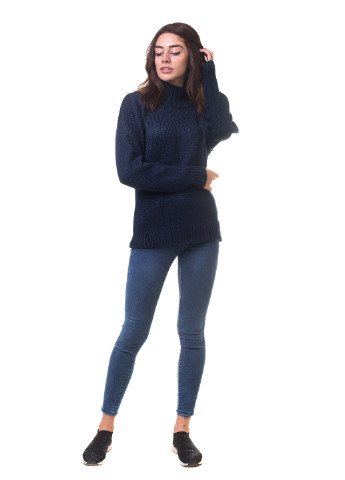 Темно-синій зимовий светр Viviami