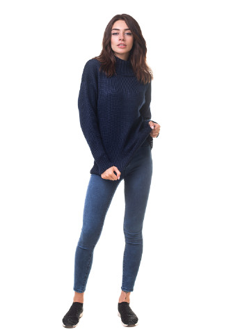 Темно-синій зимовий светр Viviami